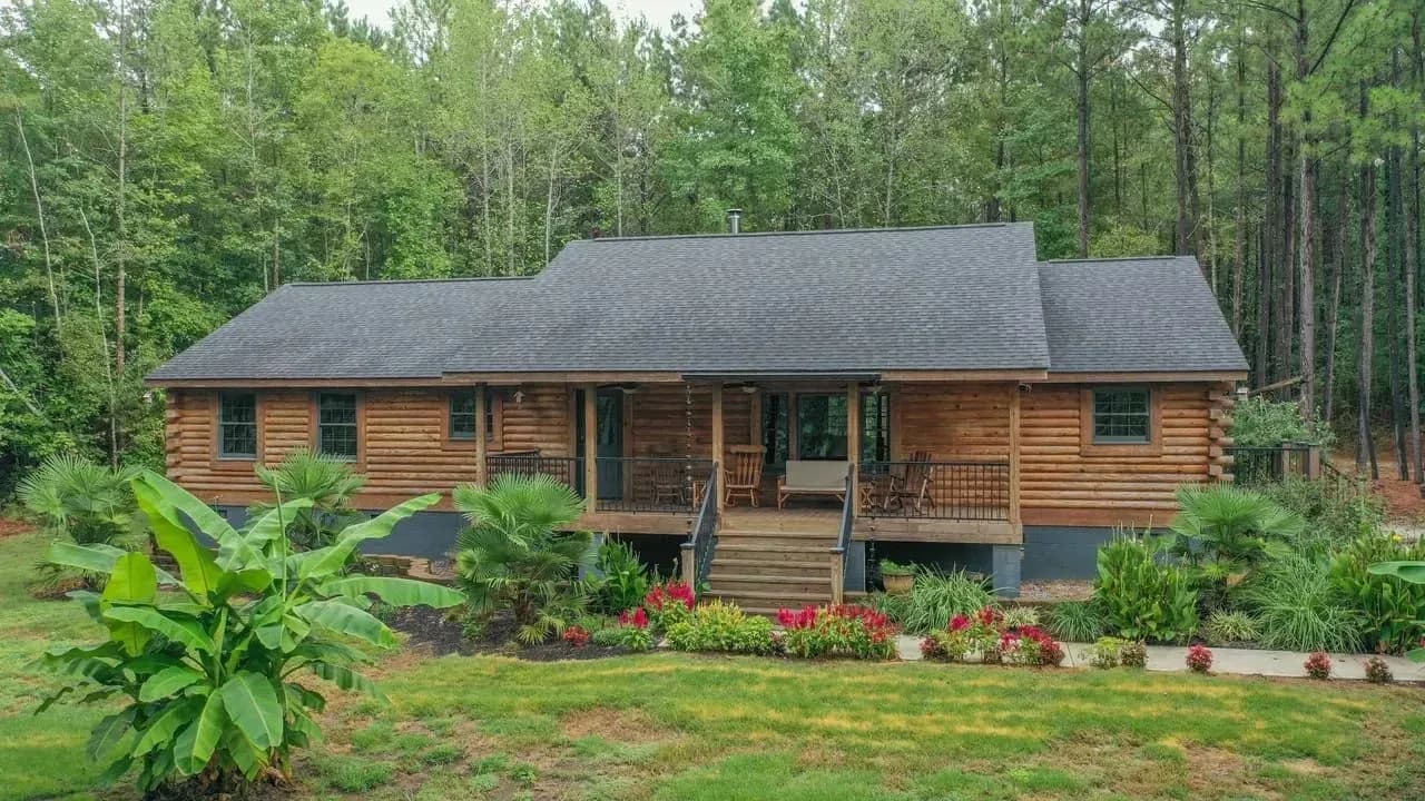 Rustic Outback Homes A True Outdoor Retreat with 29.9 Acres, Log Cabin Charm, Fishing ...