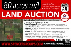 SOLD - $11,500/acre - 80 acres m/l Harrison County Iowa Land Auction